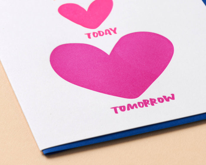 Tomorrow Anniversary Letterpress Greeting Card Spring Easter