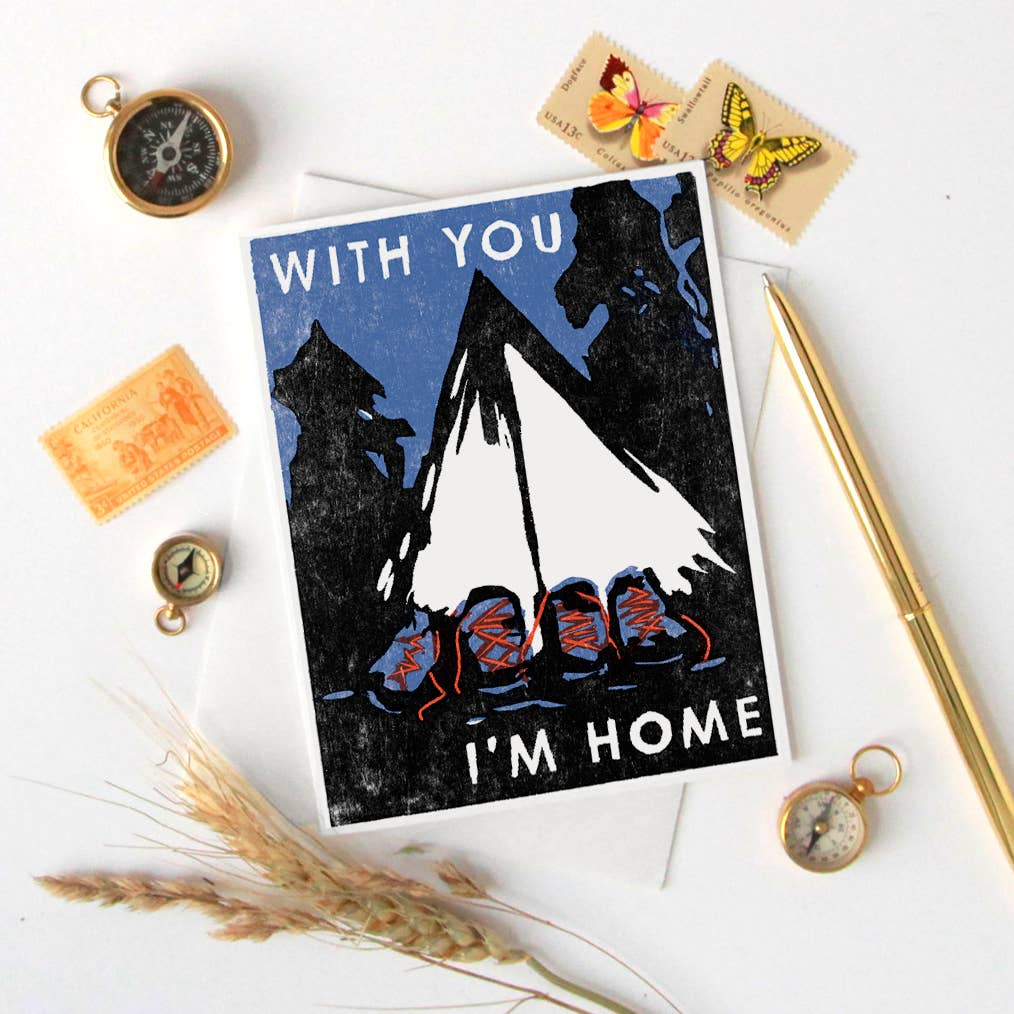 With You I'm Home Romance Card