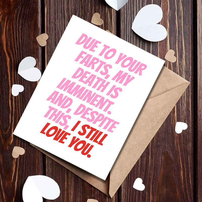 Imminent Death by Farts Valentine's Card