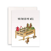 Gardener Raised Homegrown - Funny Mothers Day Card