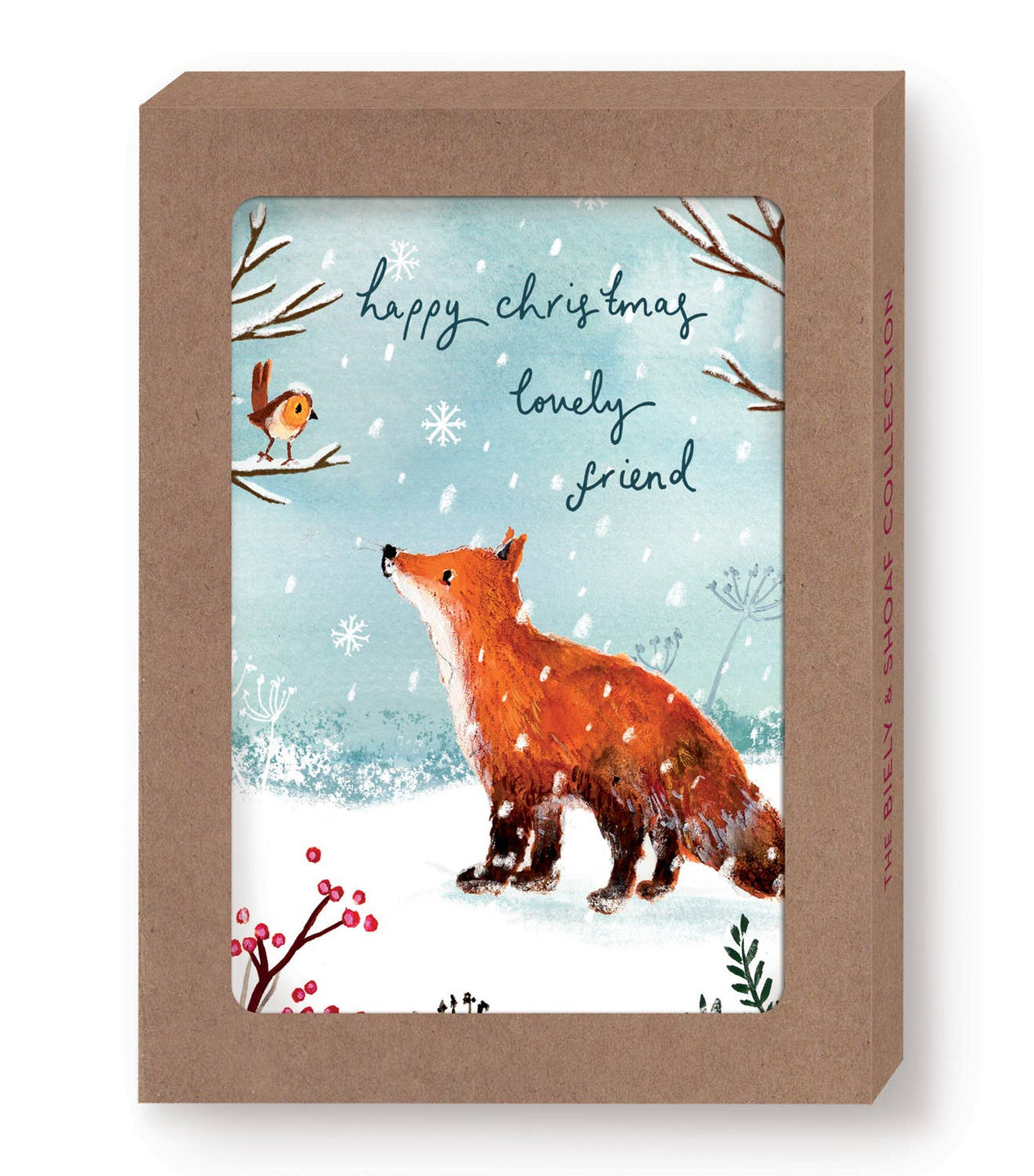 Fox Lovely Friend Boxed Holiday Cards - Set of 10