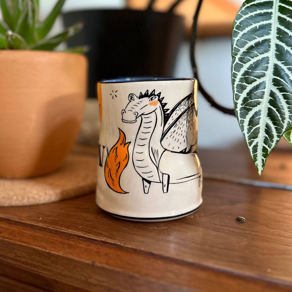 Lucky Dragon Cup - XLarge Ceramic Christmas Holiday Mug