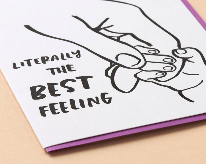 Tiny Hand New Baby Letterpress Greeting Card