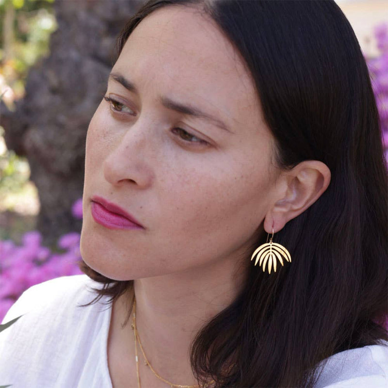 Palm Frond Earrings