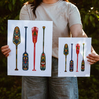Nordic Canoe Paddle Print Wall Art