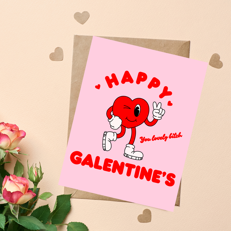 Cheeky Galentines Day Card, Valentine Friendship Gifts