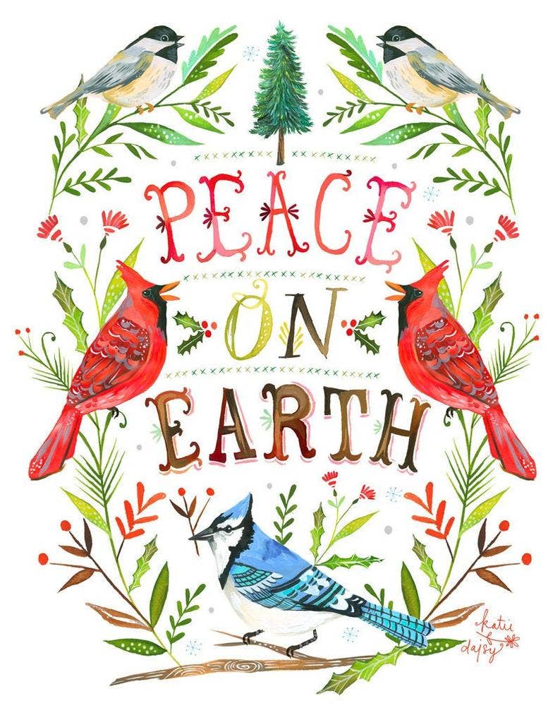 Holiday Birds Print