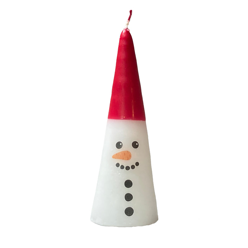 Hand-dipped Snowman Candle