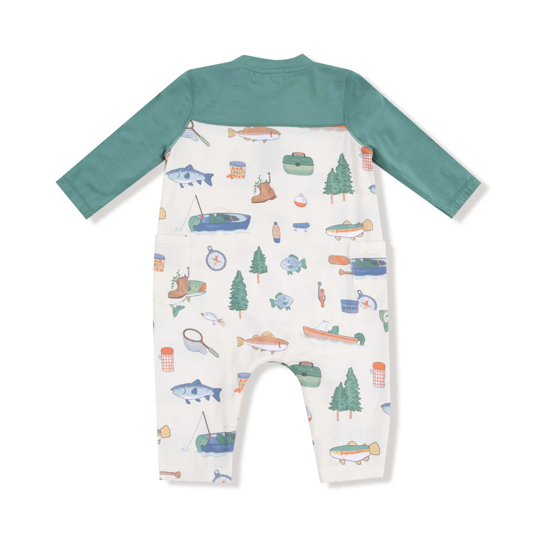 Fishing Things | Romper with Contrast Sleeves