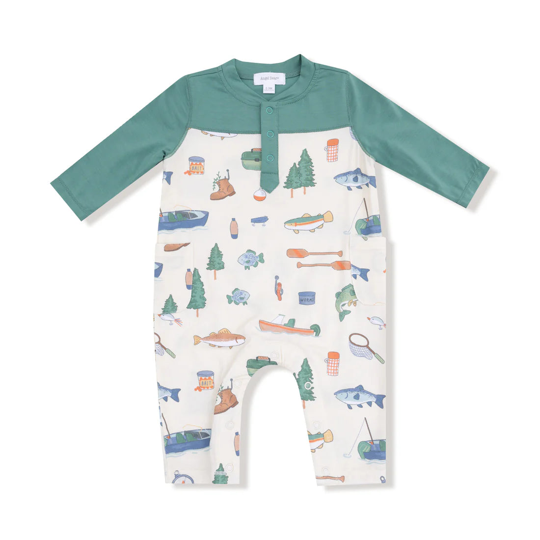 Fishing Things | Romper with Contrast Sleeves