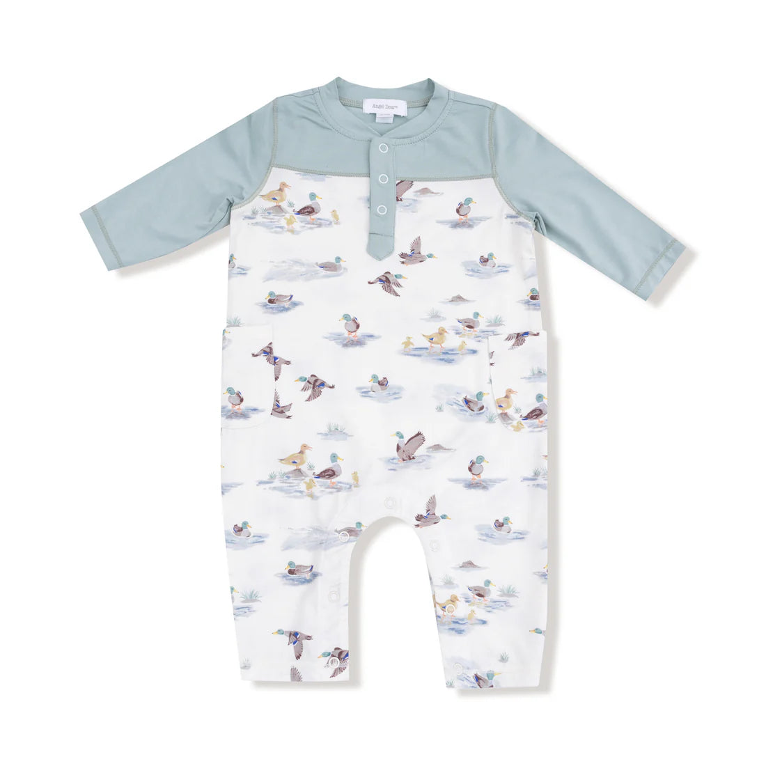 Migrating Mallards | Romper with Contrast Sleeves