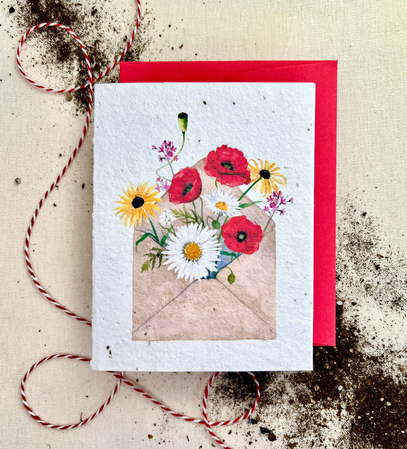 Pocketful of Sunshine Wildflower Plantable Seed Card