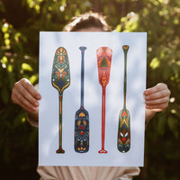 Nordic Canoe Paddle Print Wall Art