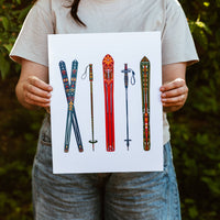 Nordic Skis Apres Print Wall Art