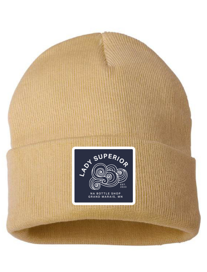 Camel | Lady Superior Beanie w/Leather Patch