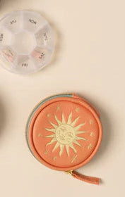 Vegan Leather Pill Case | Terracotta Sun