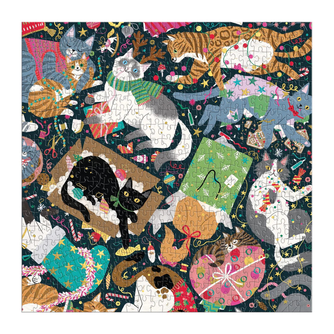 Catmas Chaos Foil 500 Piece Puzzle