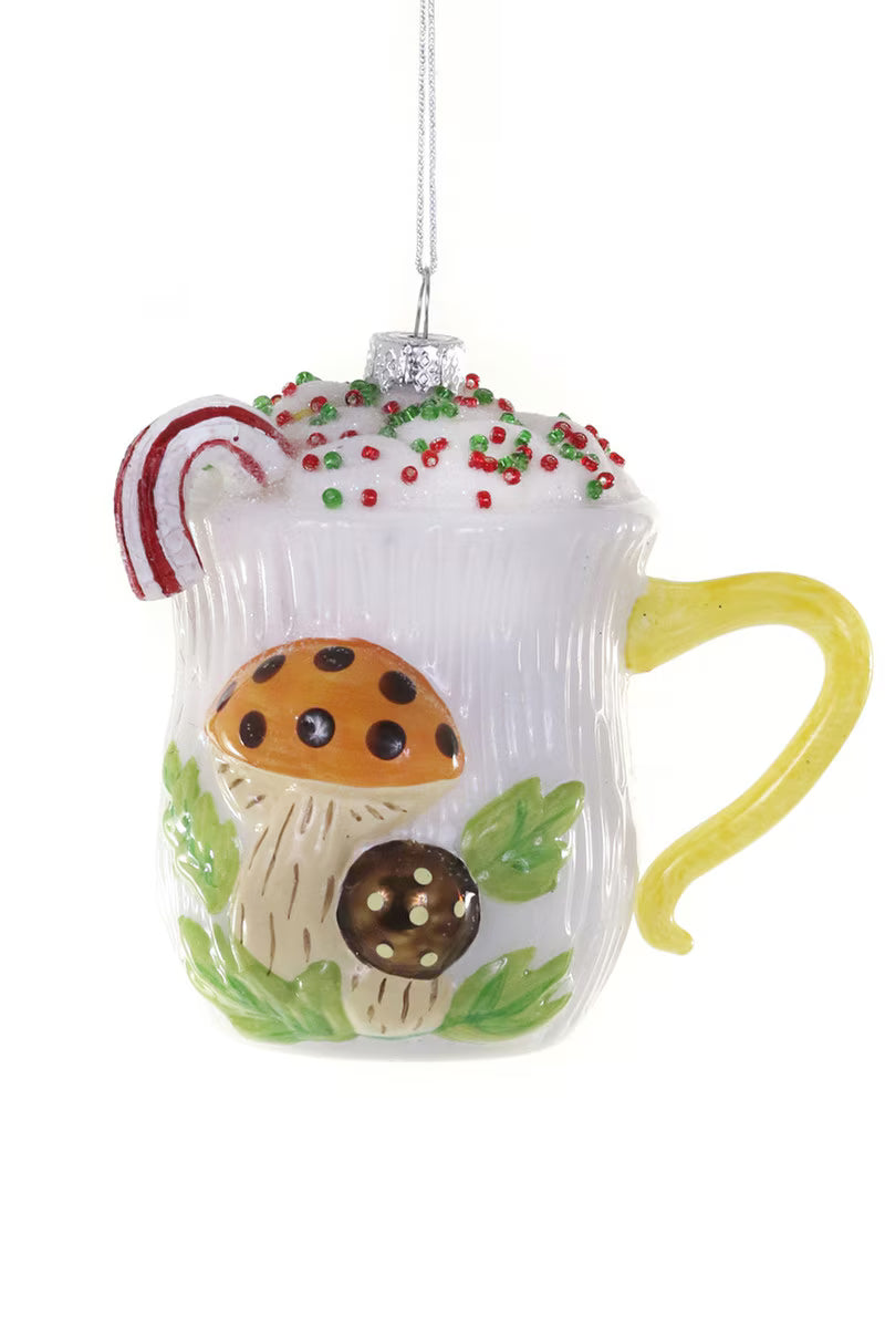 Retro Mushroom Mug Ornament