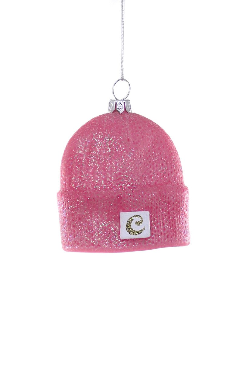 Pink Hipster Beanie Ornament