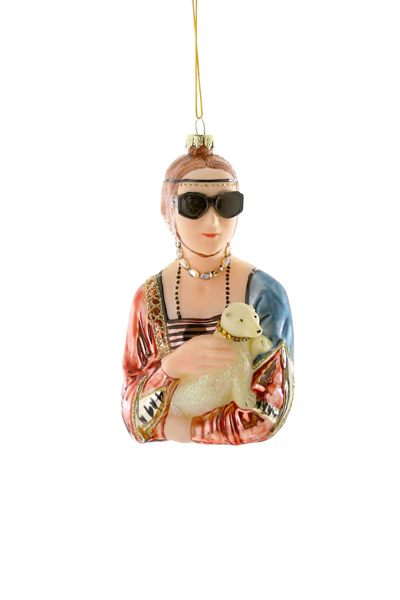 Chic Lady with Ermine Ornament