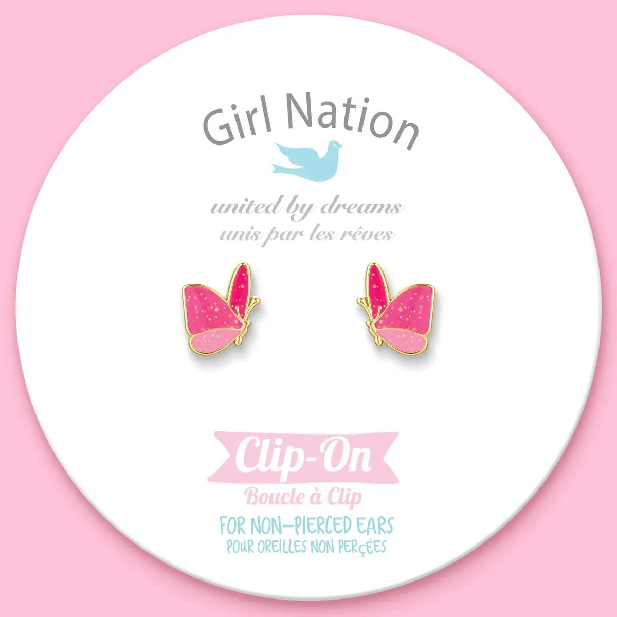 Glitter Butterfly | Clip On Cutie Earrings