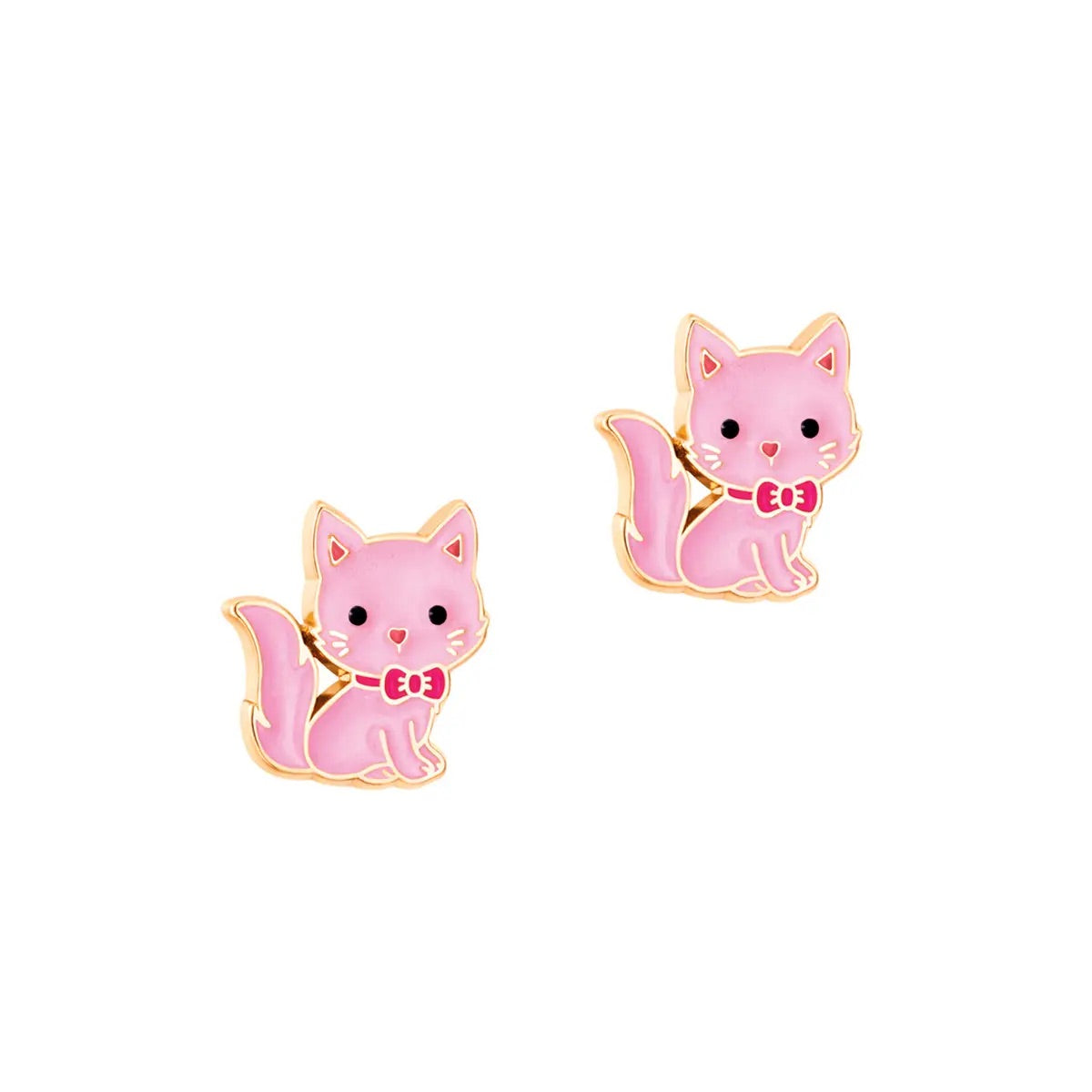 Pink Kitty | Stud Earrings