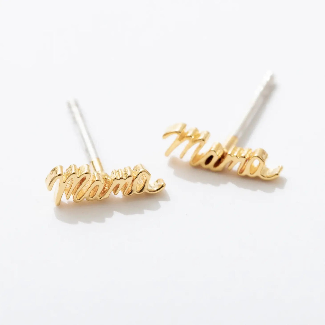Mama Stud Earrings - 14k Gold Plated