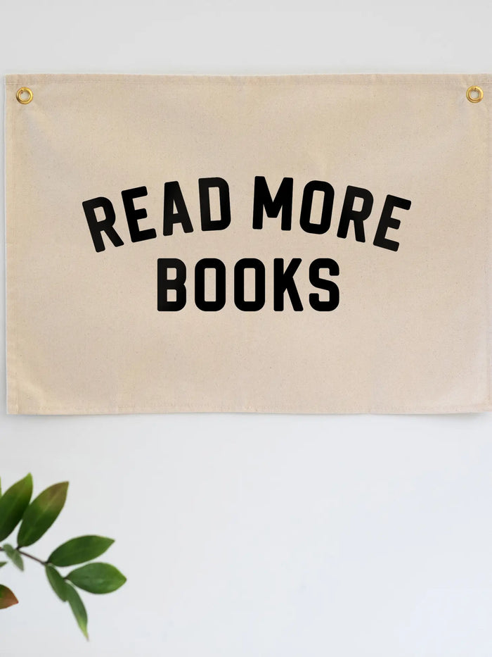 Read More Books Modern Canvas Wall Flag