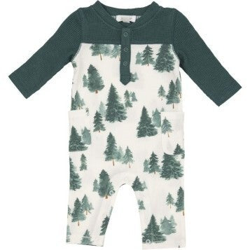 Romper w/ Contrast Sleeve | Forest