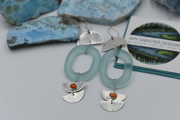AS 188 Bellisma Glass Spiny Oyster Earrings