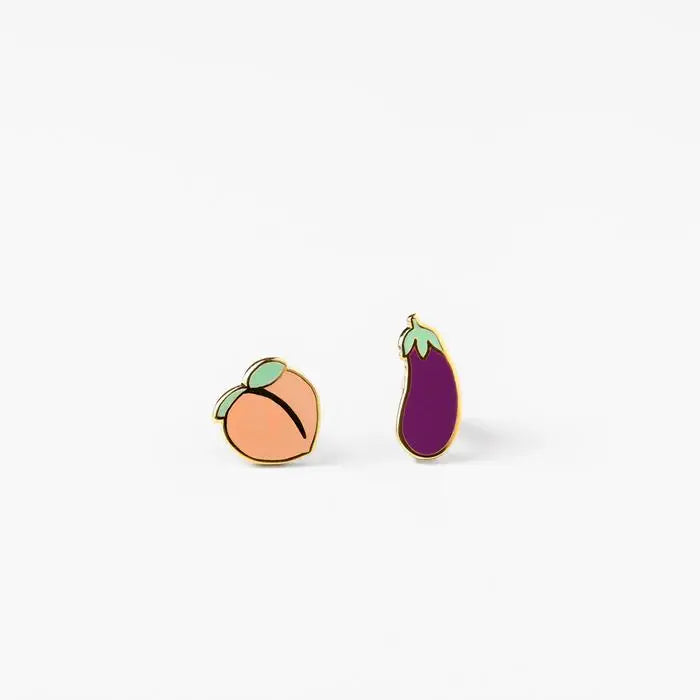 Peach & Eggplant Earrings