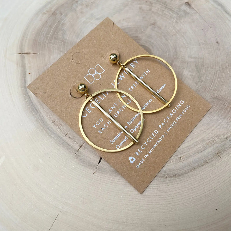 Bar Hoop Earrings