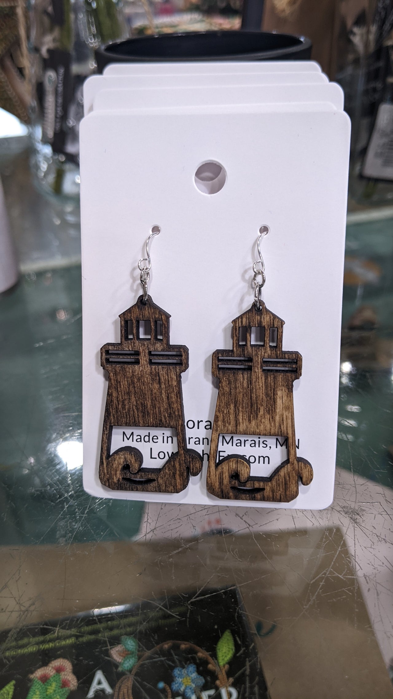 Aurora Island Wood Earrings
