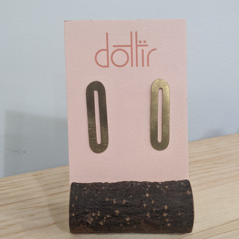 Dottir Mini Loop Earrings | Brass