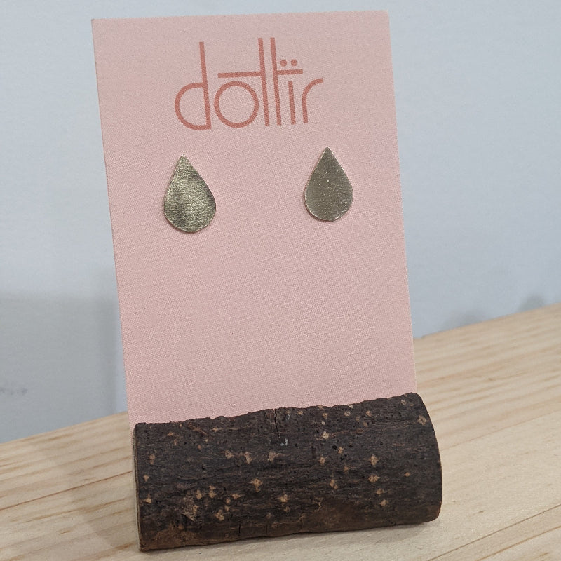 Dottir Mini Droplet Earrings | Brass