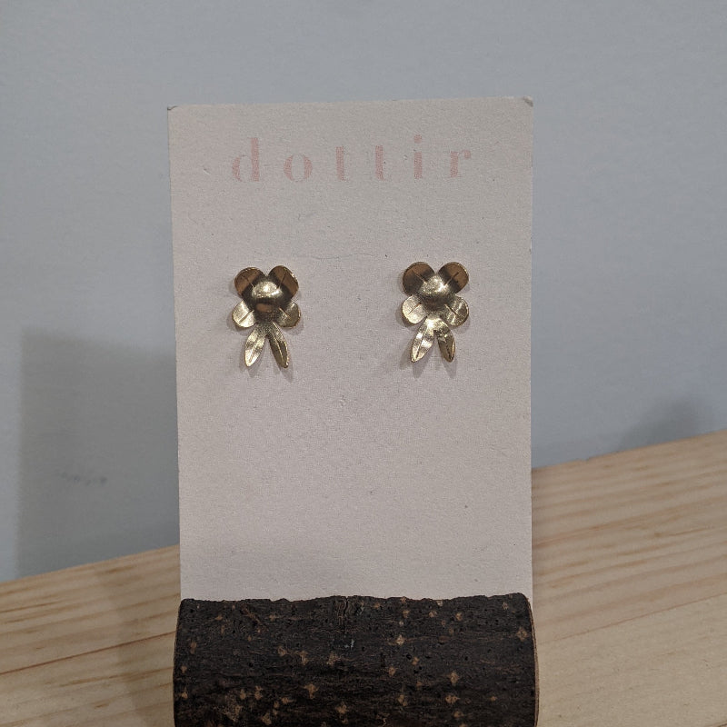 Dottir Small Brette Earrings | Brass