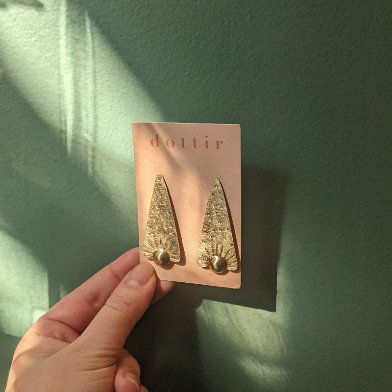 Dottir Lina Earrings | Brass