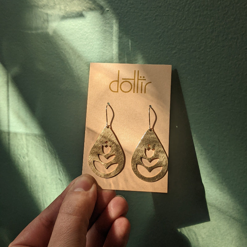 Dottir Edie Earrings  | Brass