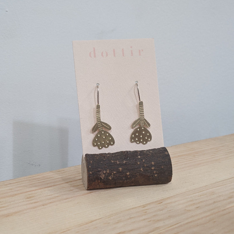Dottir Ingrid Earrings | Brass