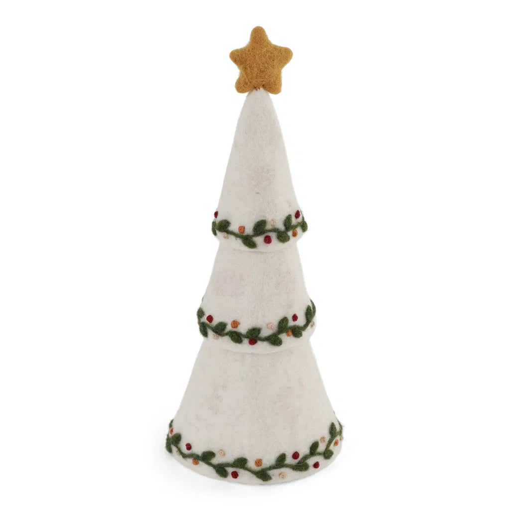 White | 3 in 1 Christmas Tree with Embroidery