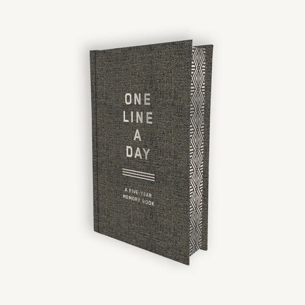 One Line A Day Journal | Charcoal Canvas