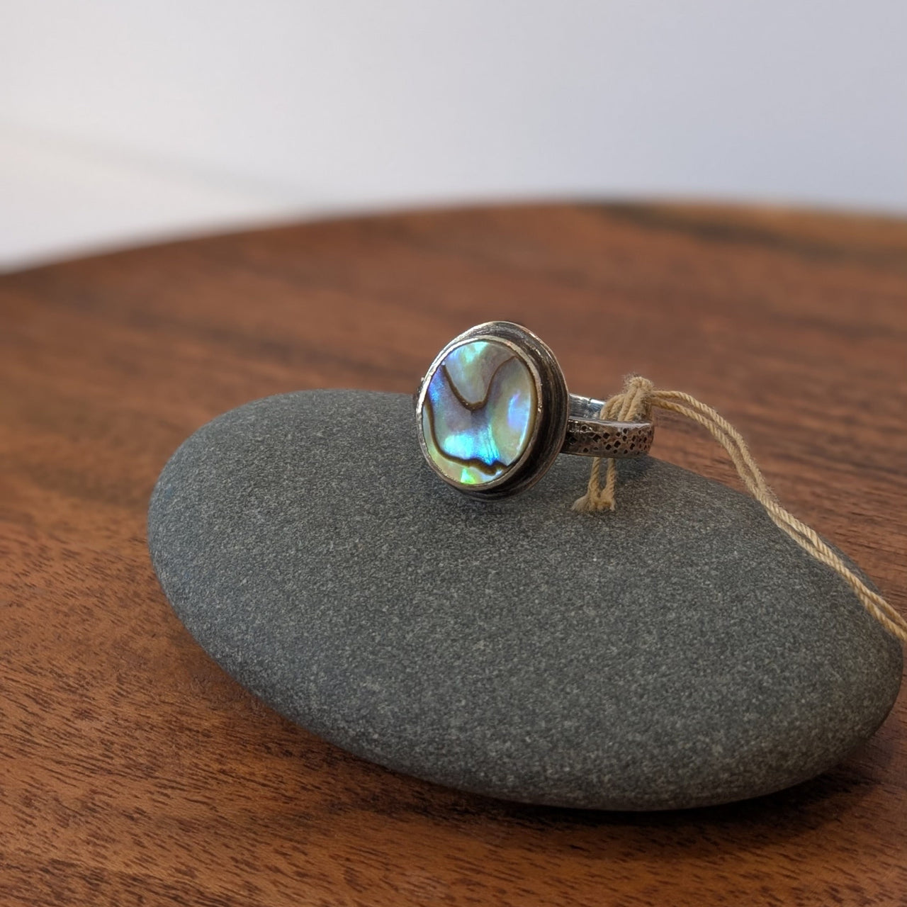 AS 47 Northern Lights Ring | Sterling Silver & Abalone | Size 9