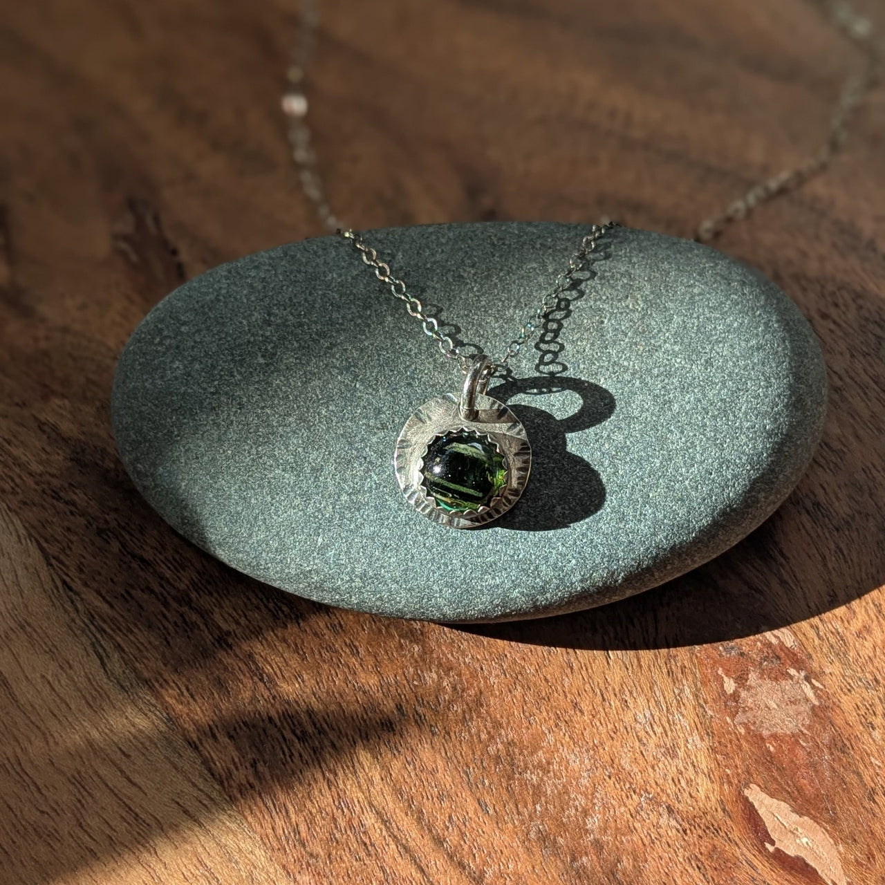 AS 128 Green Tourmaline Stacker Necklace