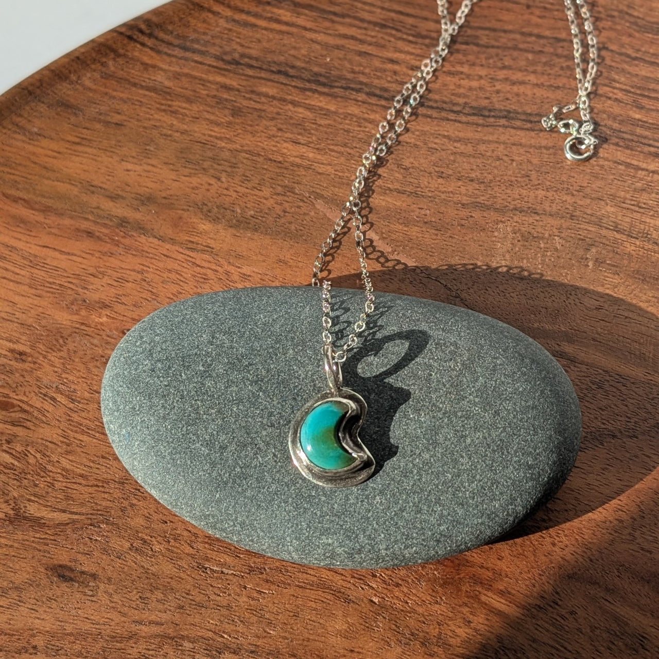 AS 154 Turquoise New Moon Stacker Necklace