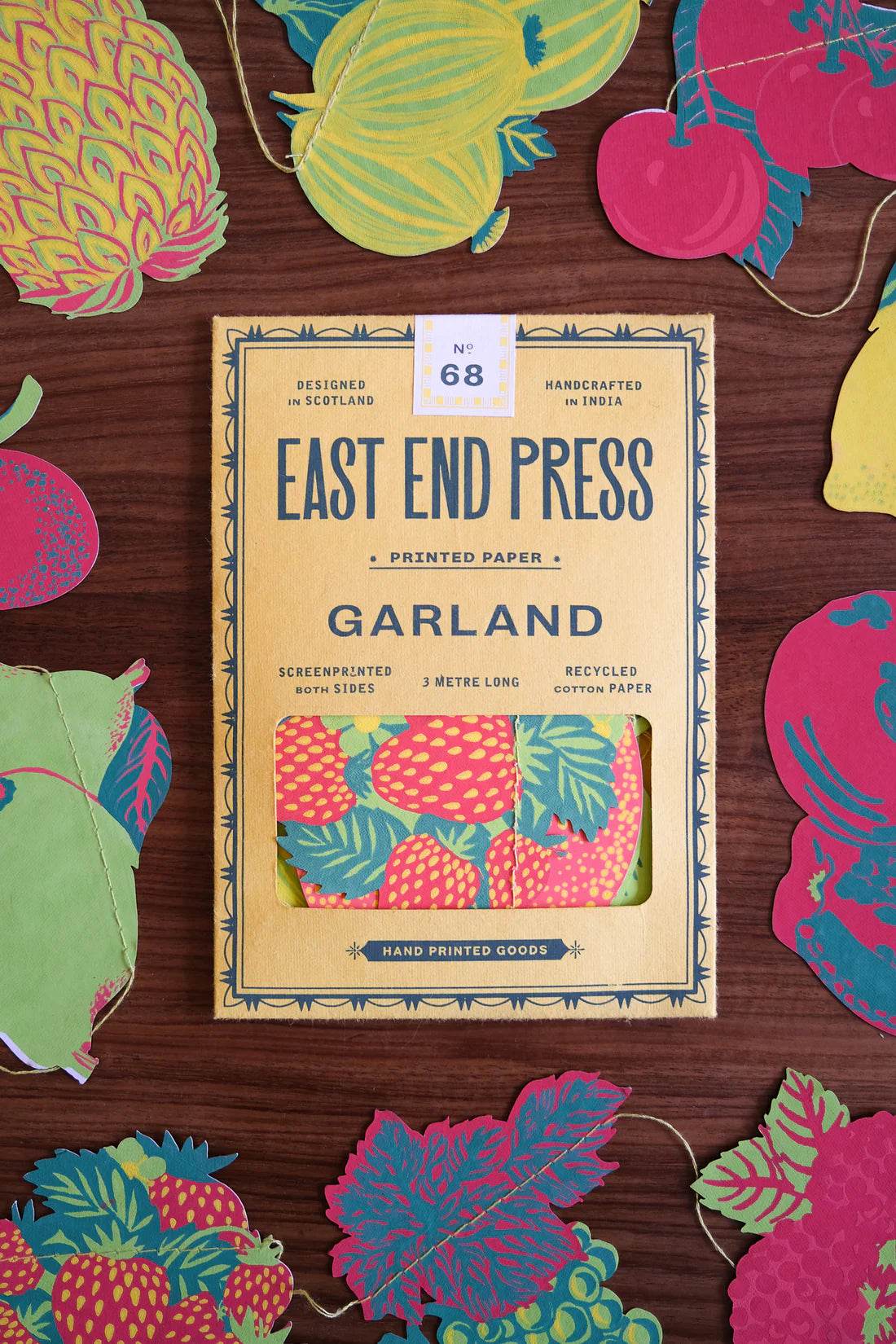 East End Press Sewn Fruit Paper Garland