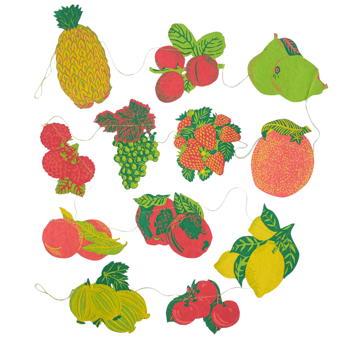 East End Press Sewn Fruit Paper Garland