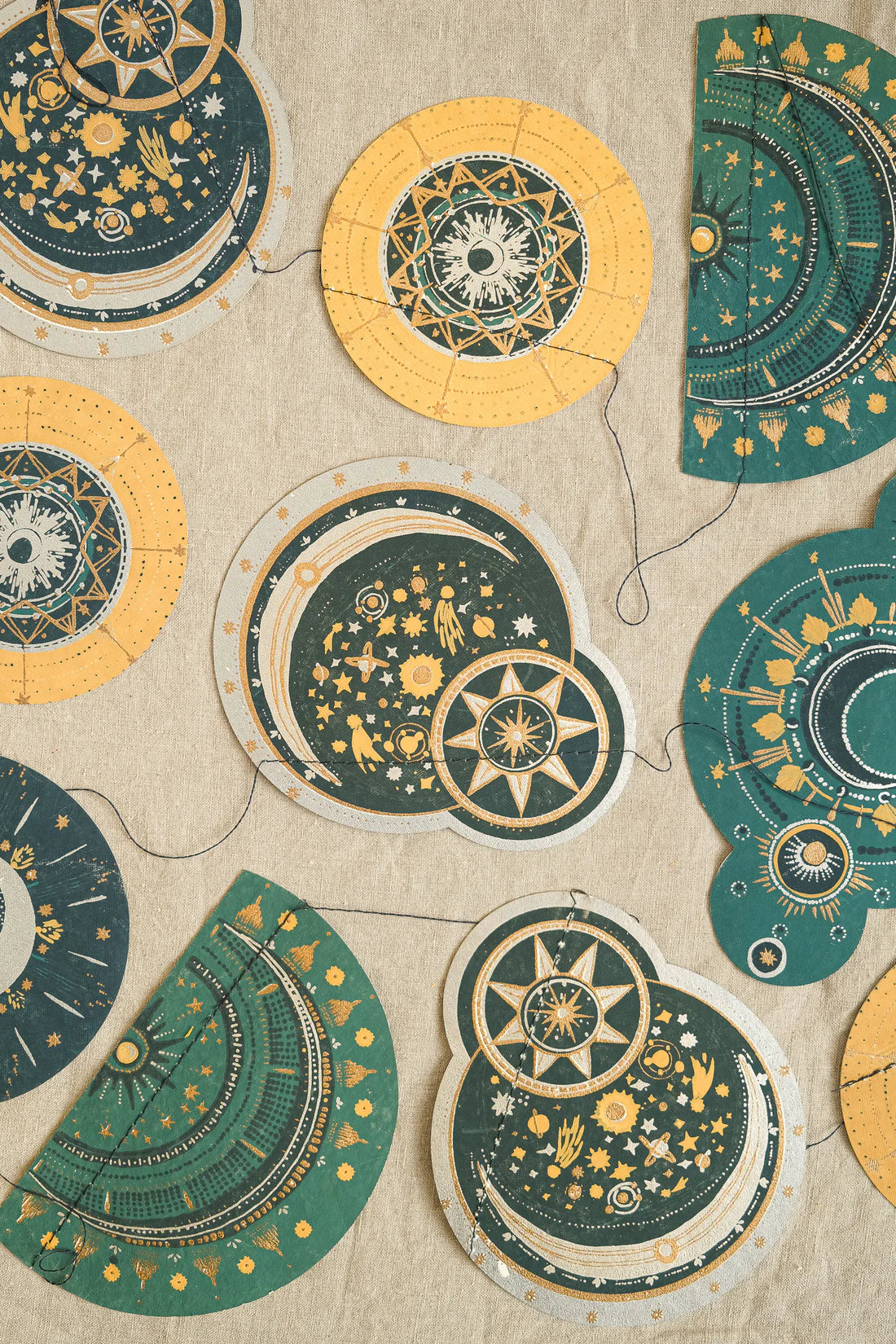 East End Press Sewn Celestial Paper Garland