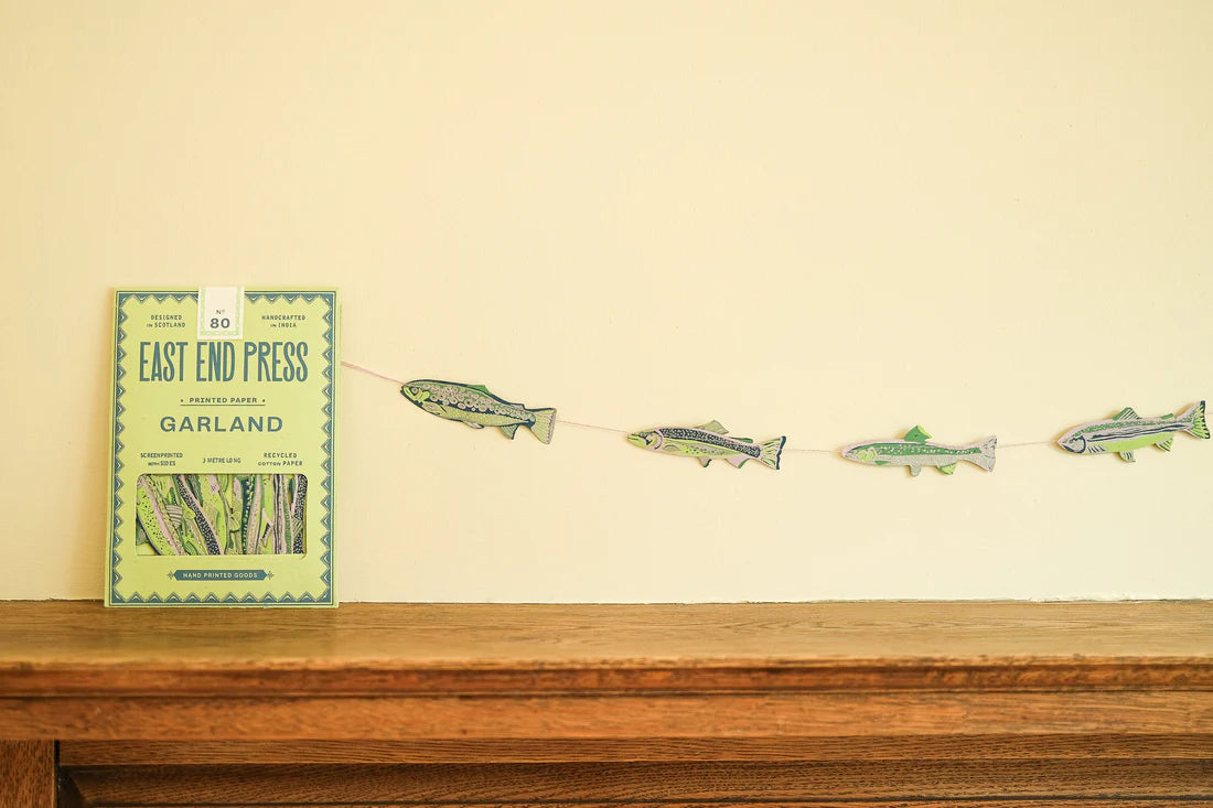 East End Press Sewn Trout Paper Garland