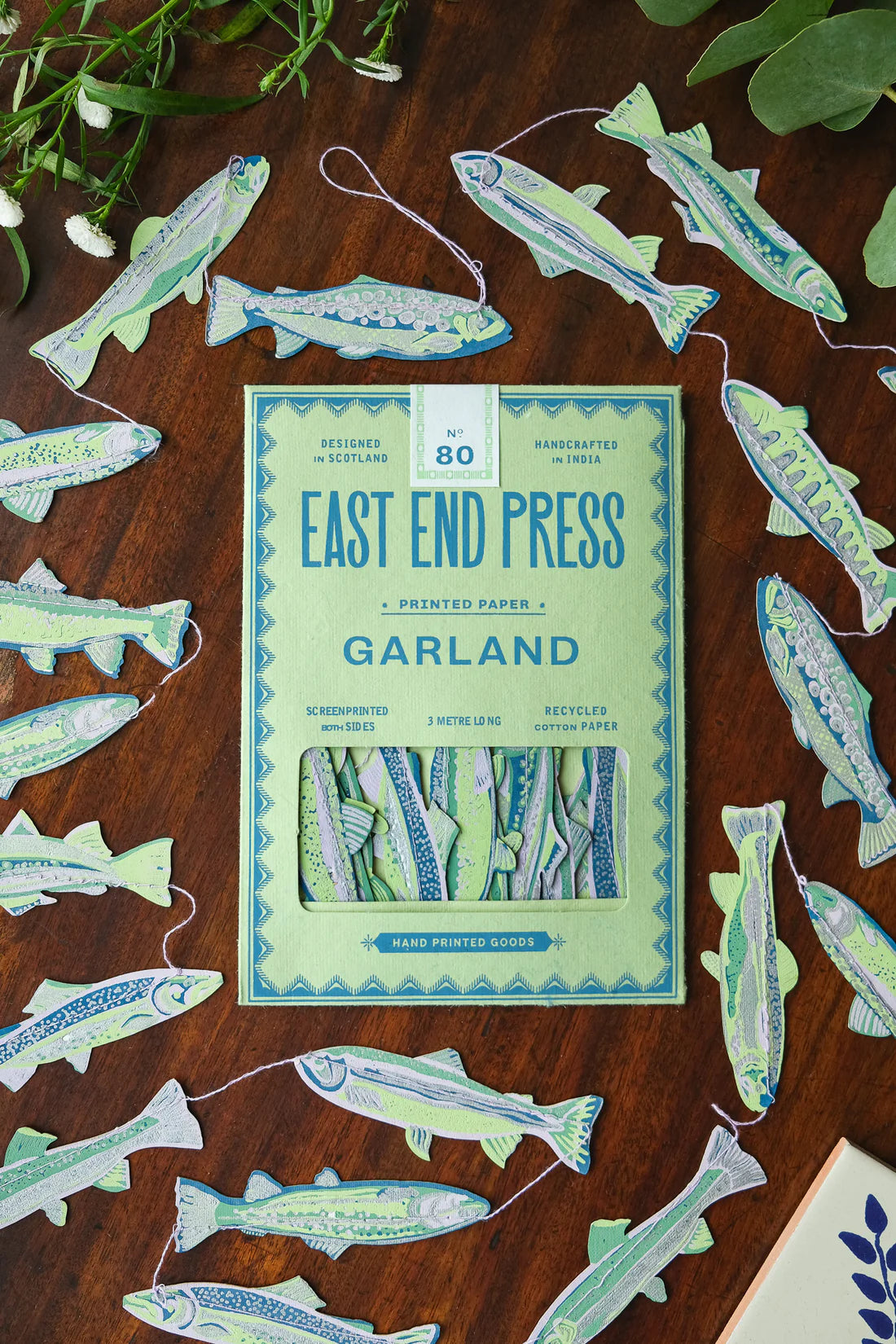 East End Press Sewn Trout Paper Garland
