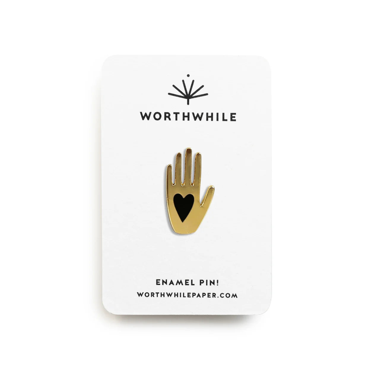 Heart + Hand Enamel Pin by Worthwhile Paper
